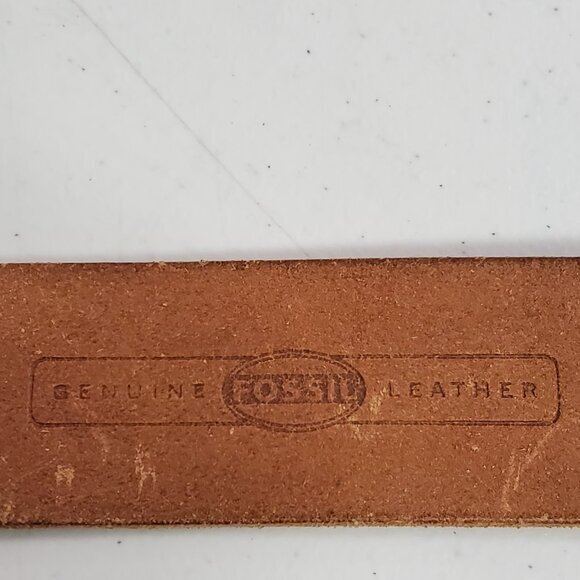 Fossil Women‎ Western Embossed Leather Statement Belt Size M Round Jeweled Brown - Picture 2 of 9